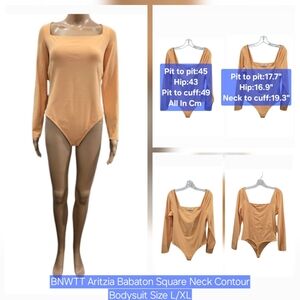 BNWTT Aritzia Babaton Square Neck Contour Bodysuit Size L/XL